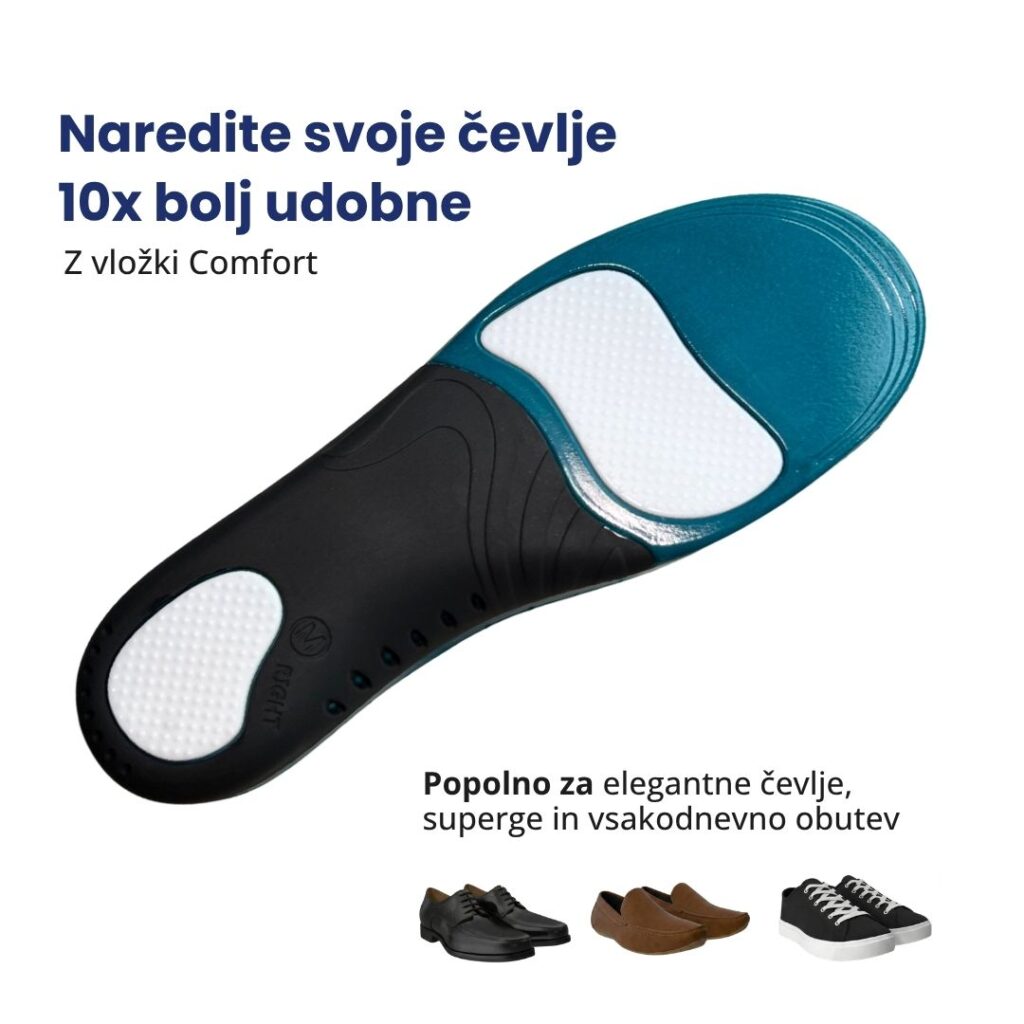 Comfort insoles in sports and work shoes