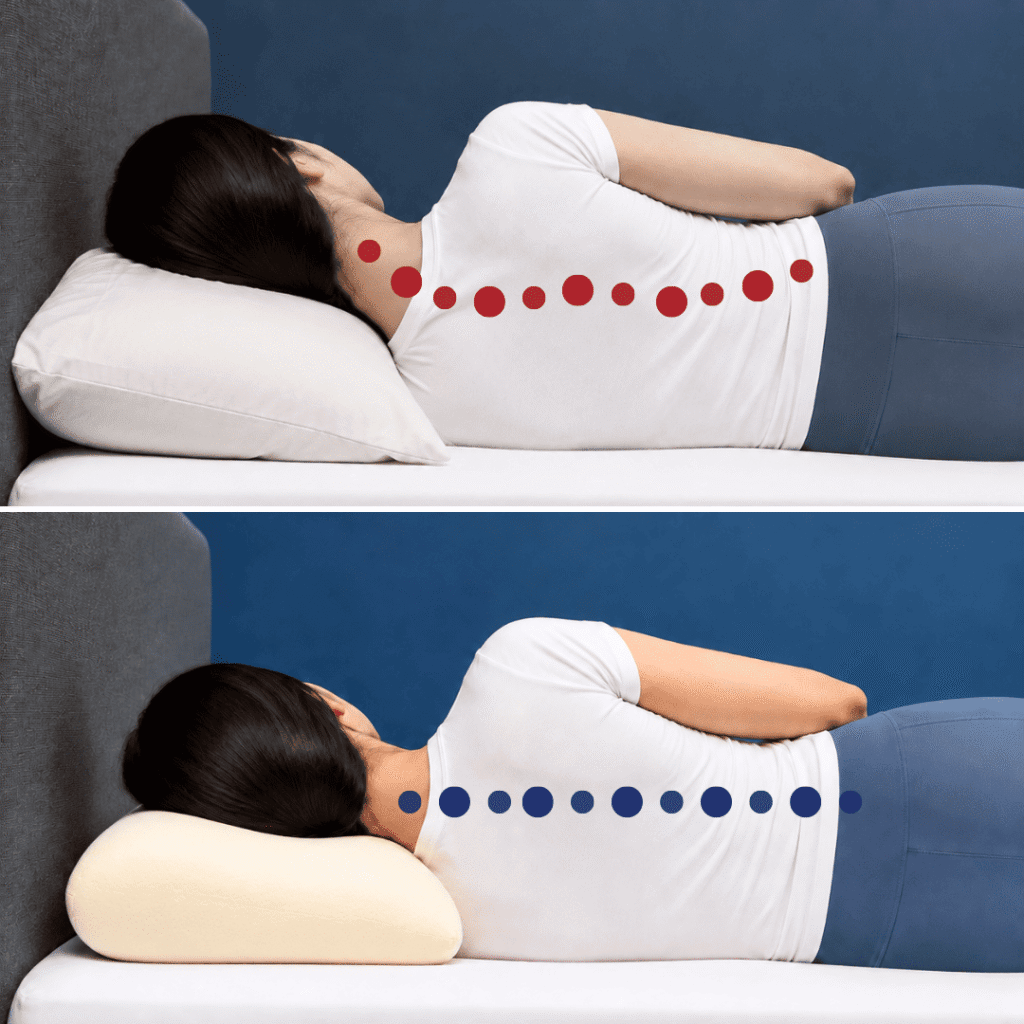 Morning neck pain from an unsuitable pillow