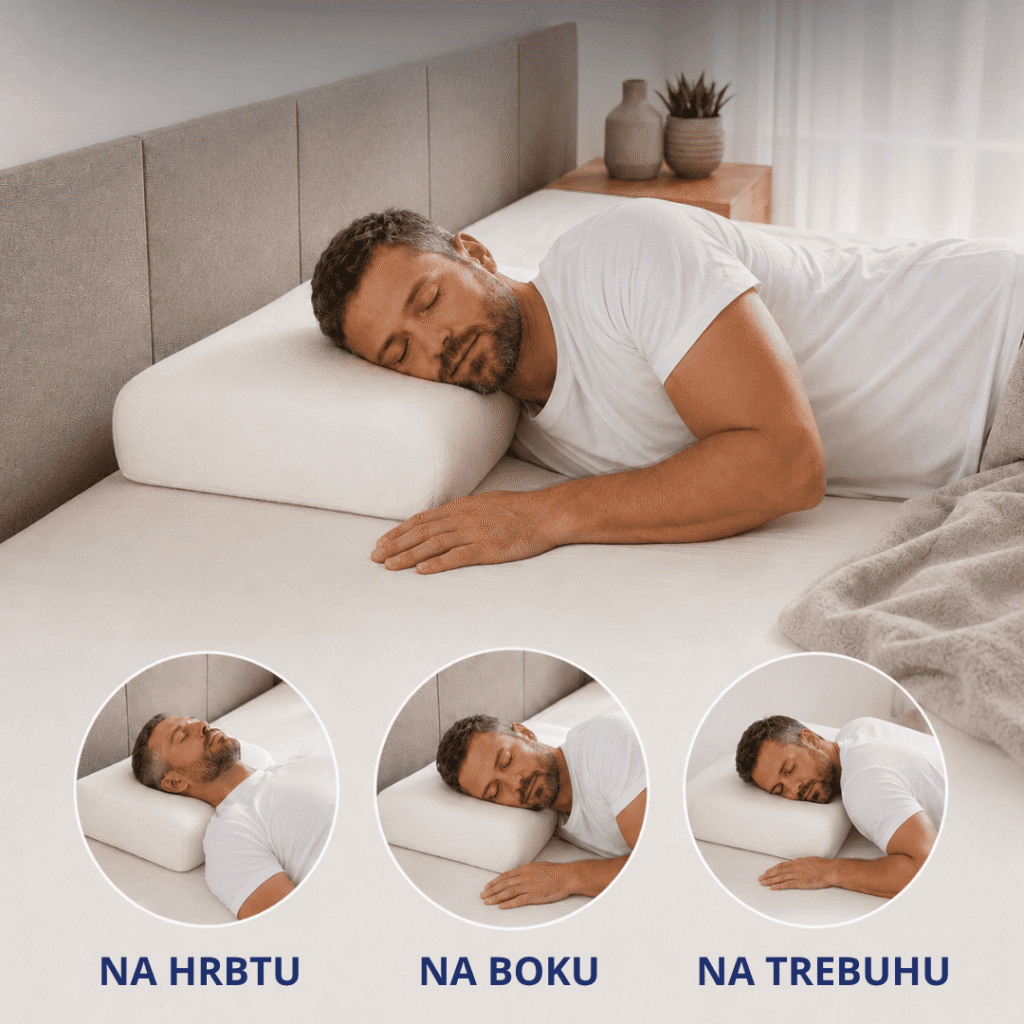 Neck support in every sleeping position on the Memory pillow