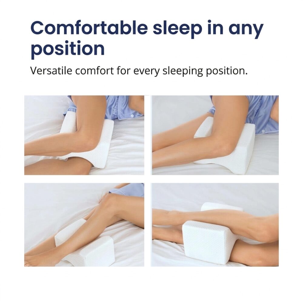 ErgoPlus knee pillow: sleeping positions