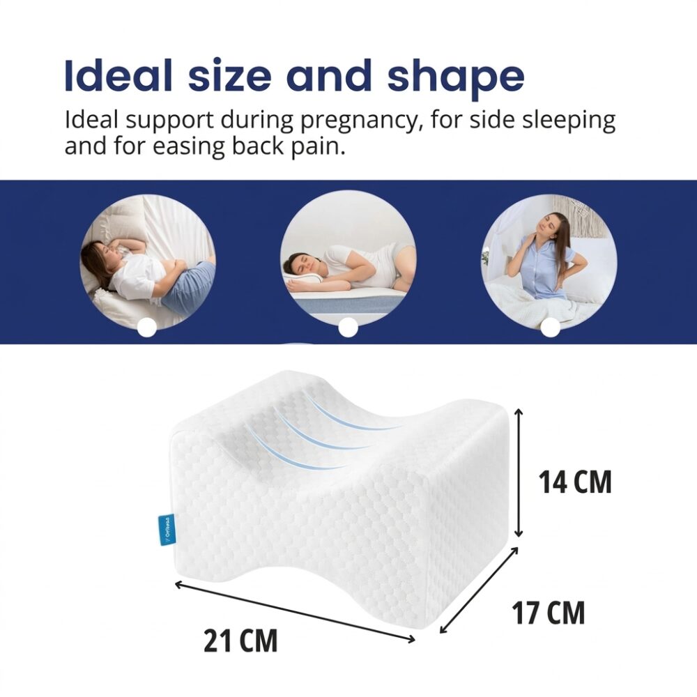 ErgoPlus knee pillow: size and shape
