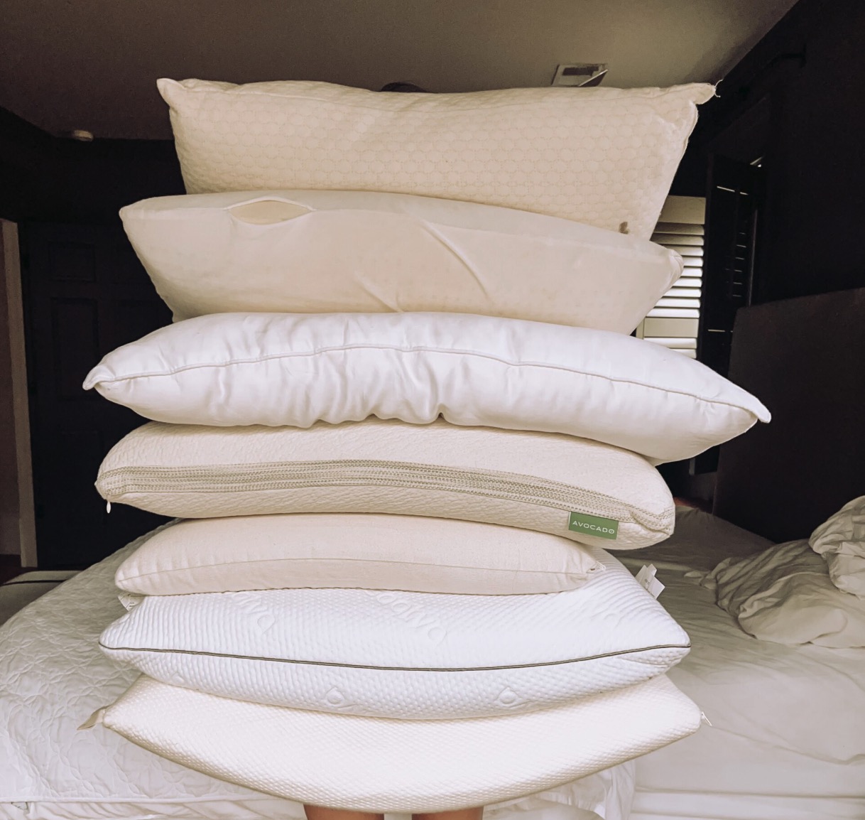 A pile of pillows under your head