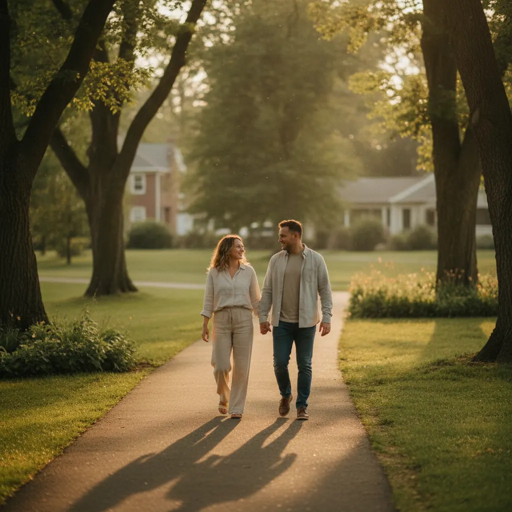 A gentle evening walk after dinner can help the stomach empty and reduce the likelihood of nighttime heartburn.